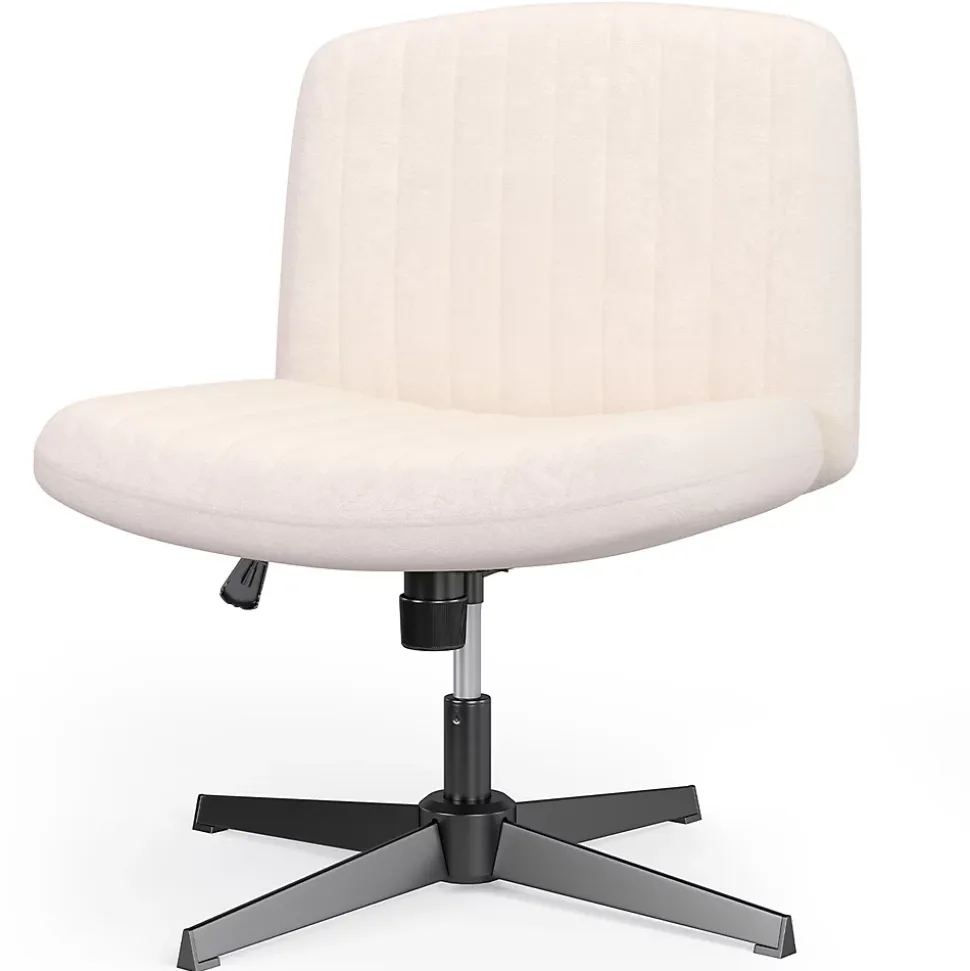 Chaise de Bureau Sans Accoudoirs, Fauteuil en Velours Design Moderne pour Bureau et Chambre