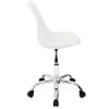 Chaise de bureau scandinave SARA blanche à roulettes