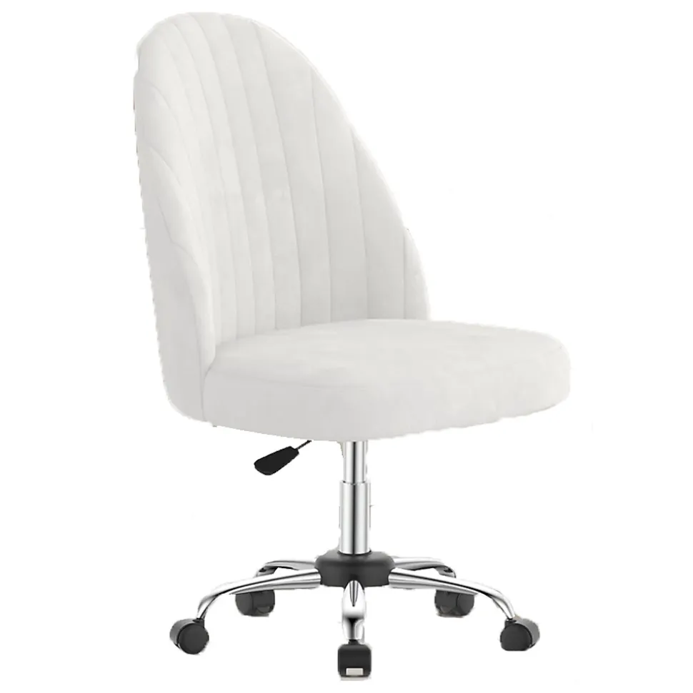 Chaise de Maquillage en Velours,Chaise de Table de Toilette sans Accoudoirs avec Roulettes Pivotantes