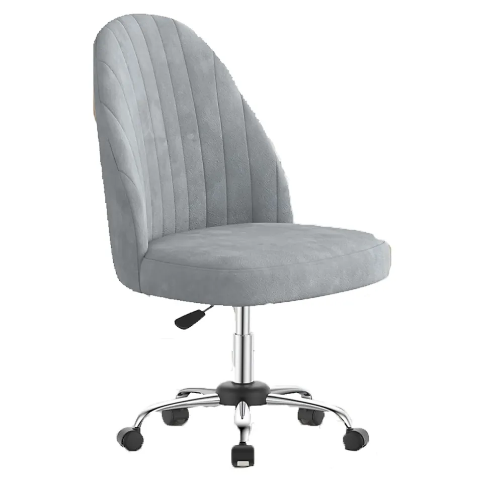 Chaise de Maquillage en Velours,Chaise de Table de Toilette sans Accoudoirs avec Roulettes Pivotantes