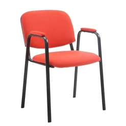Chaise de visiteur Ken Pro en tissu - CLP - Rouge - Intérieur - Métal - Contemporain - Design
