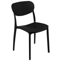Chaise empilable plastique noir Plasta - 5Five