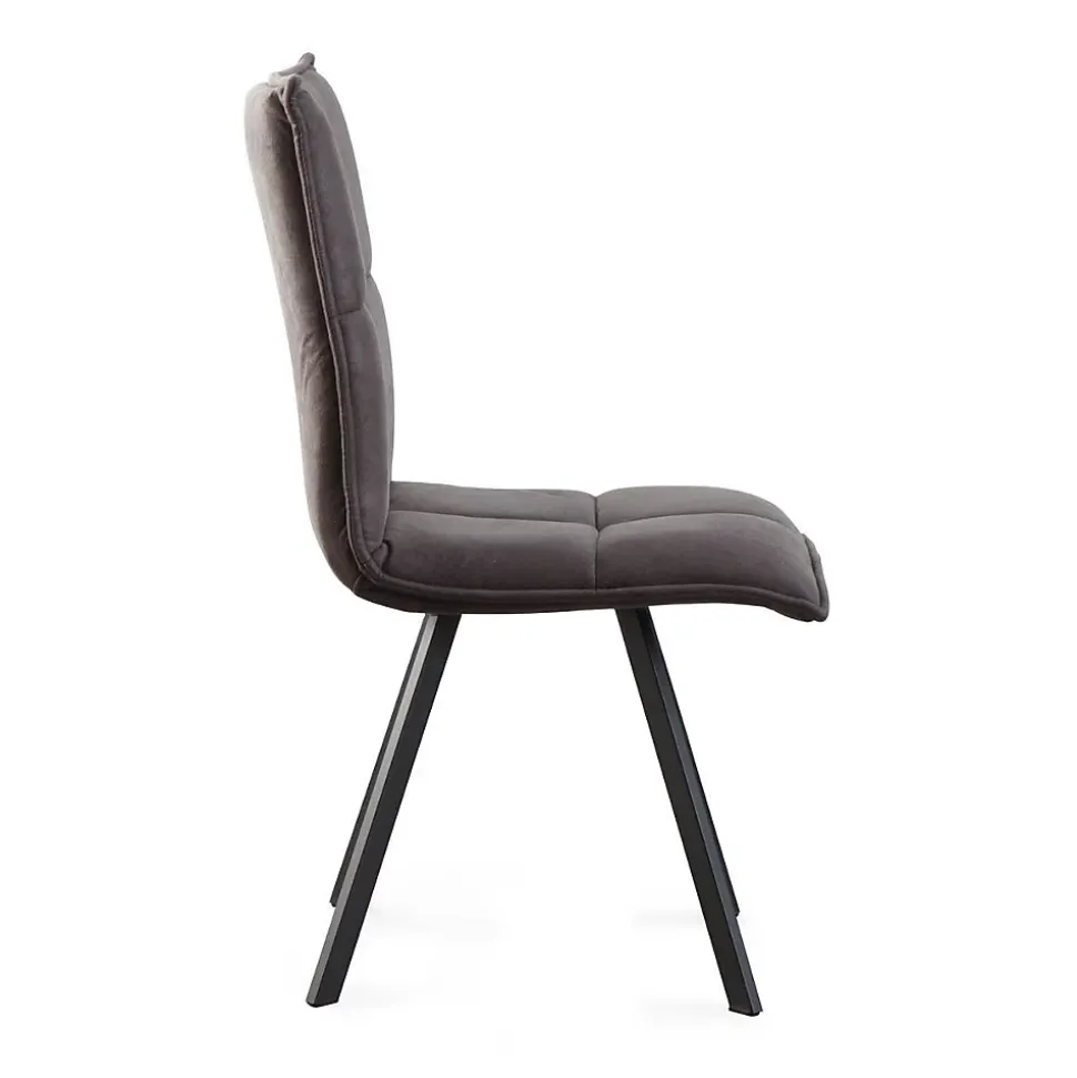 Chaise en polyester noir Nino (lot de 2)