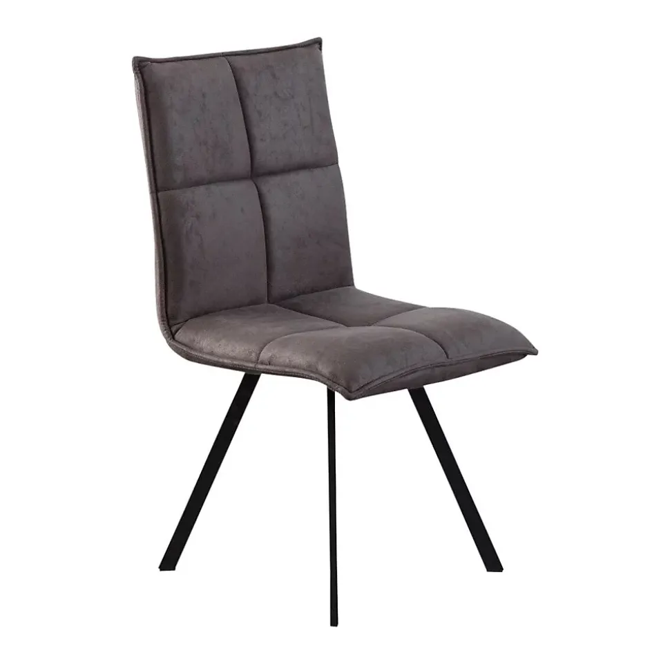 Chaise en polyester noir Nino (lot de 2)