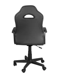 Chaise Gamer Junior Hauteur Réglable Siège Simili Pivotant Accoudoirs Rembourrés WAN (noir Blanc)