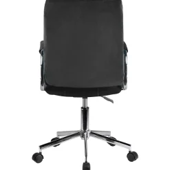 Chaise pivotante à roulettes velour AKORD FD24 Noir