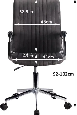 Chaise pivotante à roulettes velour AKORD FD24 Vert Bouteille