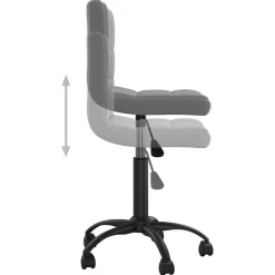 Chaise pivotante de bureau Gris foncé Velours vidaXL