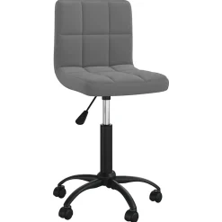 Chaise pivotante de bureau Gris foncé Velours vidaXL