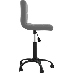 Chaise pivotante de bureau Gris foncé Velours vidaXL