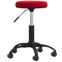 Chaise pivotante de bureau Rouge bordeaux Velours vidaXL