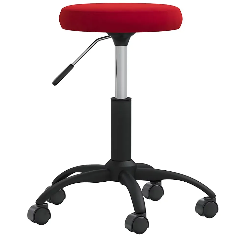 Chaise pivotante de bureau Rouge bordeaux Velours vidaXL