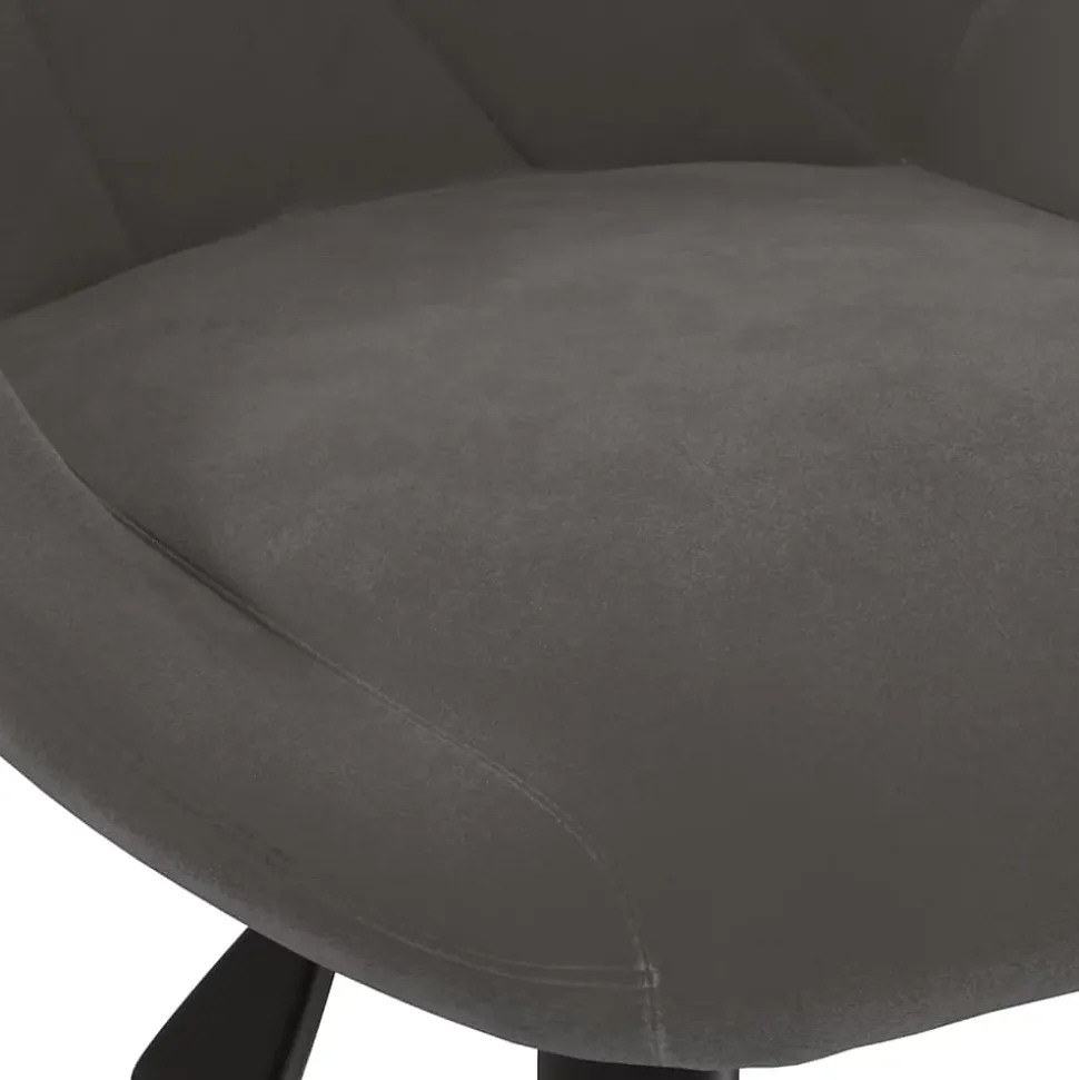 Chaise pivotante de bureau Gris foncé Velours vidaXL