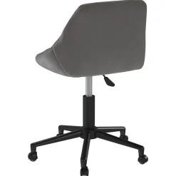 Chaise pivotante de bureau Gris foncé Velours vidaXL