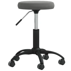 Chaise pivotante de bureau Gris foncé Velours vidaXL