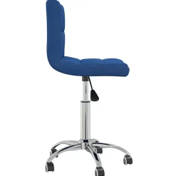 Chaise pivotante de bureau Bleu Tissu vidaXL