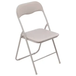 Chaise pliante beige en PVC - Beige- 5five