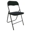 Chaise pliante Lasana H.78 cm acier noir