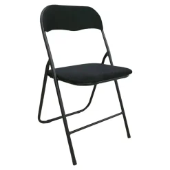 Chaise pliante Lasana H.78 cm acier noir