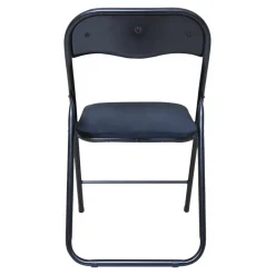 Chaise pliante Lasana H.78 cm acier noir