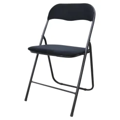 Chaise pliante Lasana H.78 cm acier noir