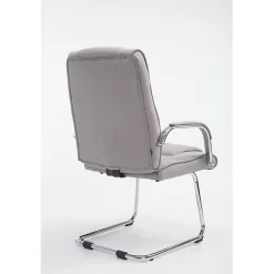 Chaise visiteur - CLP - Attila - Tissu - Gris - Contemporain - Design