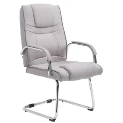 Chaise visiteur - CLP - Attila - Tissu - Gris - Contemporain - Design
