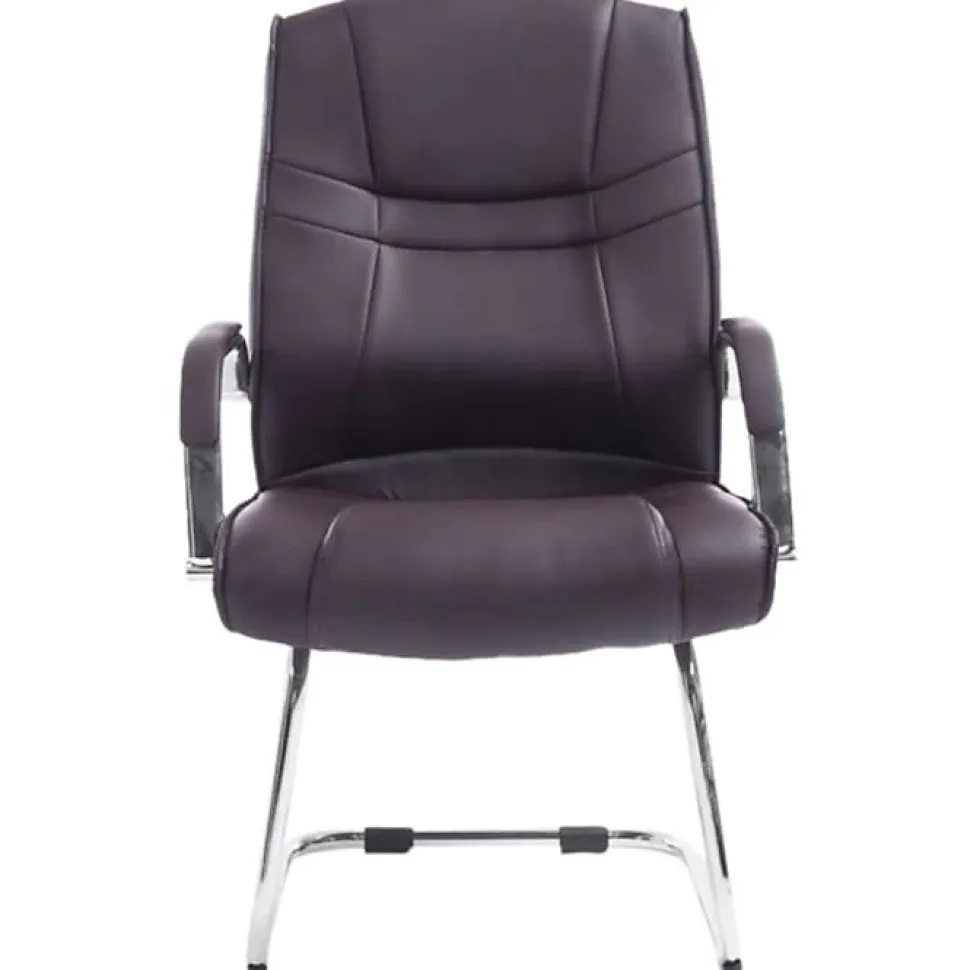 Chaises Cantilever Attila - CLP - Lot de 2 - Marron - Avec accoudoirs - Pour salle à manger