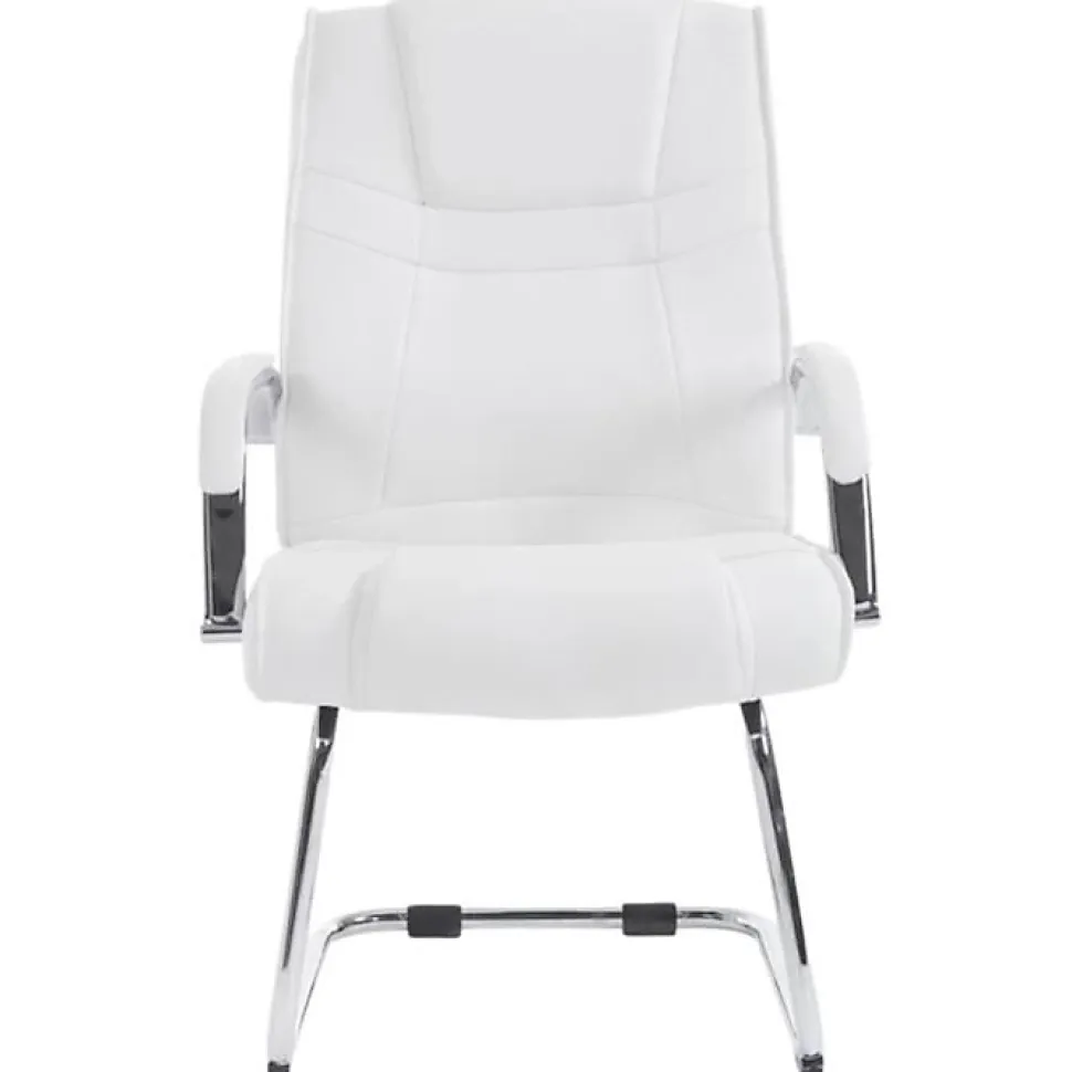 Chaises Cantilever Attila - CLP - Lot de 2 - Blanc - Avec accoudoirs - Poids jusqu'à 180 kg