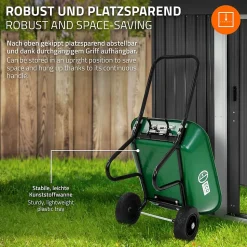 Chariot à brouette ECD Germany 78L basculante cadre en acier avec 2 pneus et bac charge de 100 kg