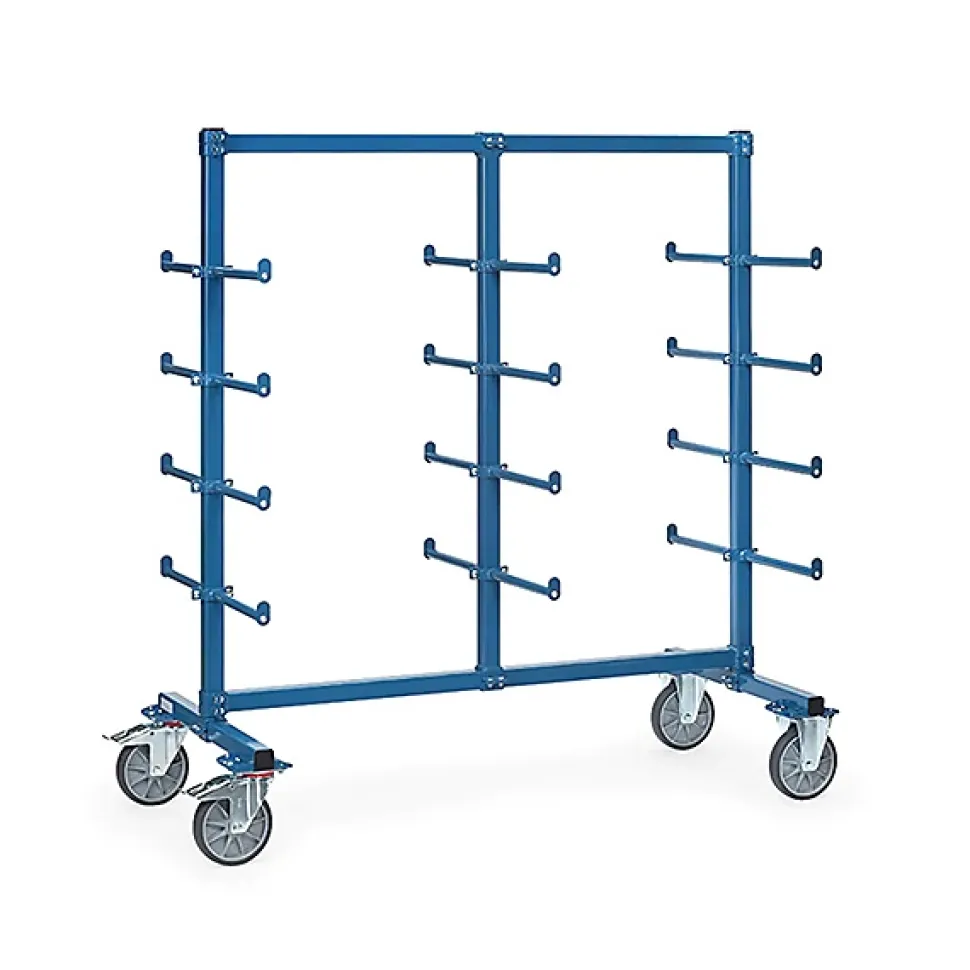 Chariot cantilever avec butées - Surface utile : 1200 x 800 mm - 4624AS