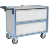 Chariot conteneur fermé pour produits chimiques - Plateau 1185x765mm - Charge max 500kg - 800726234