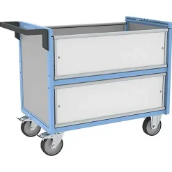 Chariot conteneur ouvert pour produits chimiques - Plateau 1185x765mm - Charge max 500kg - 800726232