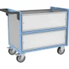 Chariot conteneur ouvert pour produits chimiques - Plateau 985x565mm - Charge max 250kg - 800726122