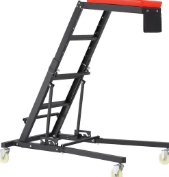 Chariot de Mécanicien Surélevé Repliable Chariot de Mécanicien Hauteur Réglable 108-164,5 cm Charge 181 kg