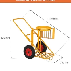 Chariot de nettoyage - Charge max 200kg - 1910057007