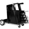 Chariot de soudage avec 4 tiroirs Noir vidaXL