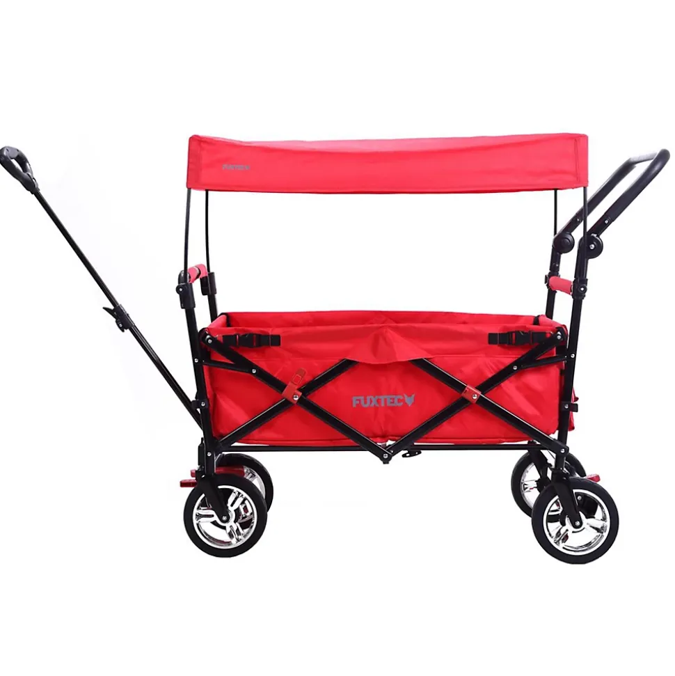 Chariot de transport pliable rouge - FUXTEC Easy Cruiser - transport charge 75 kg