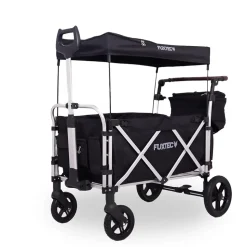 Chariot de transport pliable noir - FUXTEC Super Cruiser + - extension habitacle outdoor enfant 75 kg