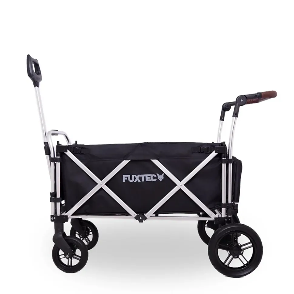 Chariot de transport pliable noir - FUXTEC Super Cruiser + - extension habitacle outdoor enfant 75 kg