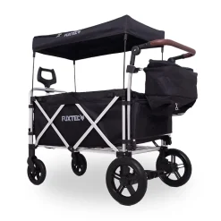 Chariot de transport pliable noir - FUXTEC Super Cruiser + - extension habitacle outdoor enfant 75 kg