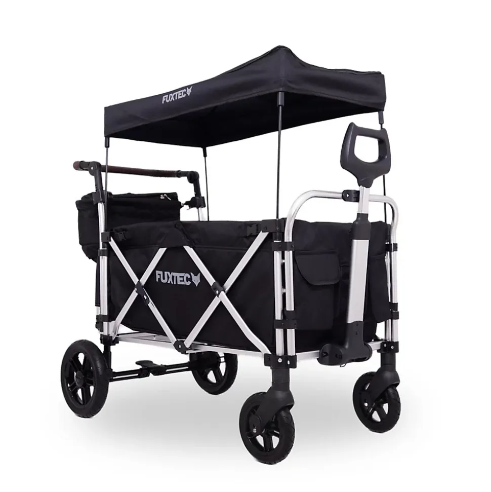 Chariot de transport pliable noir - FUXTEC Super Cruiser + - extension habitacle outdoor enfant 75 kg