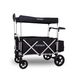 Chariot de transport pliable noir - FUXTEC Super Cruiser - outdoor enfant 75 kg