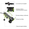 Chariot diable électrique avec grand plateau - Charge 260kg - ZI-ET260