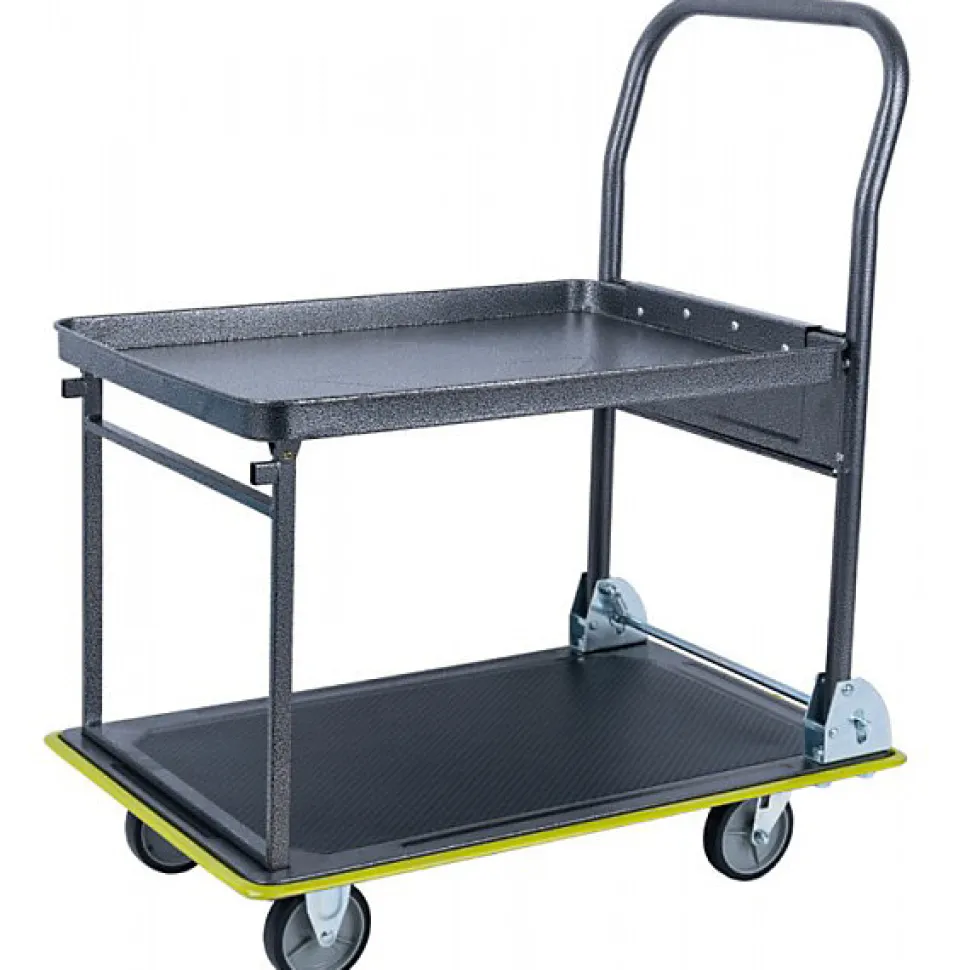 Chariot en métal avec 2 étages capacité 150 kg