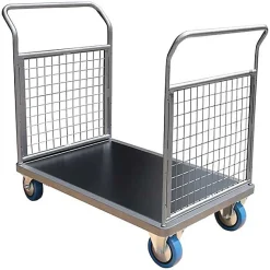 Chariot grillagé 2 côtés - Plateau 1000x700mm - Charge max 500kg - CHM2T3