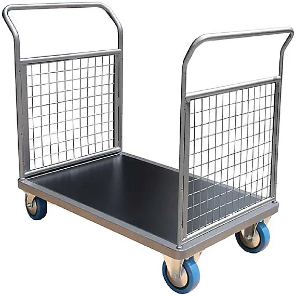Chariot grillagé 2 côtés - Plateau 1000x700mm - Charge max 500kg - CHM2T3