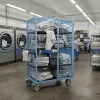 Chariot grillagé verrouillable non marquant - Plateau bois mélaminé 815x485mm - Charge max 500kg - 880725213