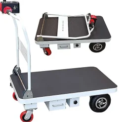 Chariot manutention motorisé - Plateau 1000x600mm - Charge max 200kg - Commerces, industrie et logistique - PM30R/1
