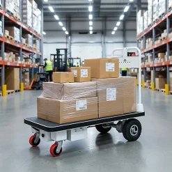 Chariot manutention motorisé - Plateau 1000x600mm - Charge max 200kg - Commerces, industrie et logistique - PM30R/1